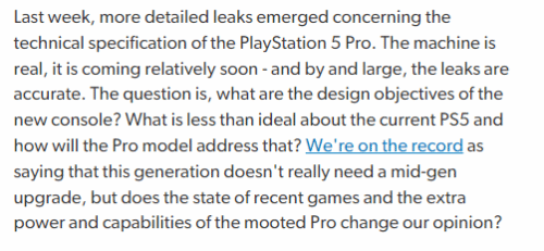 数毛社确认PS5 Pro规格爆料真实性：CPU提升约10%
